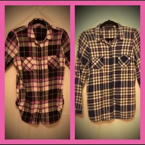 🎁✈️😊Two, Women’s Flannel, Button Front Shirt